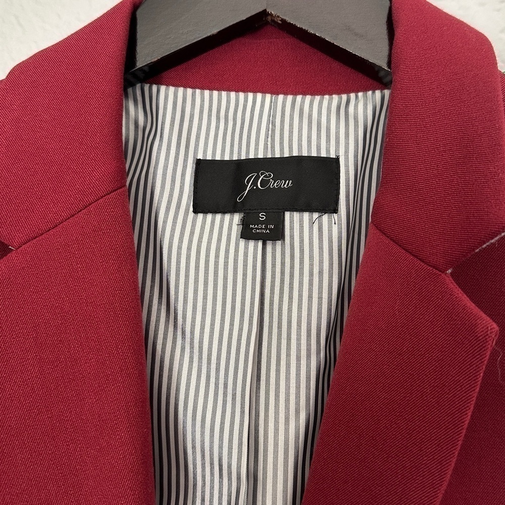 J. CREW Schoolboy Blazer Merlot Red Small - Picture 3 of 8